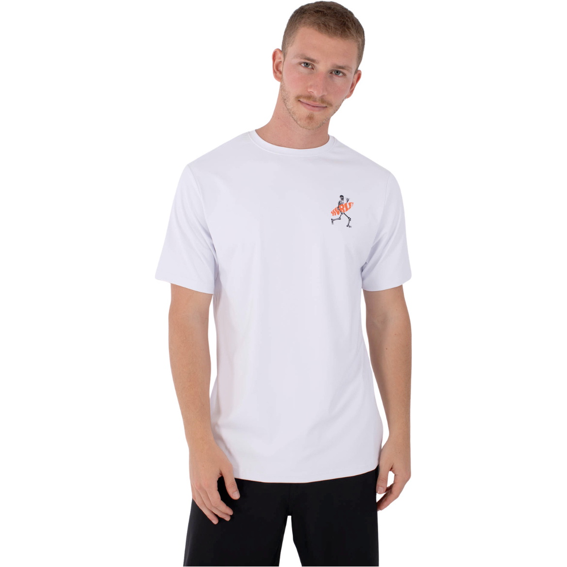 2026 Hurley Mens Regular Flamengue Short Sleeve Rash Vest MLEU00007 - White